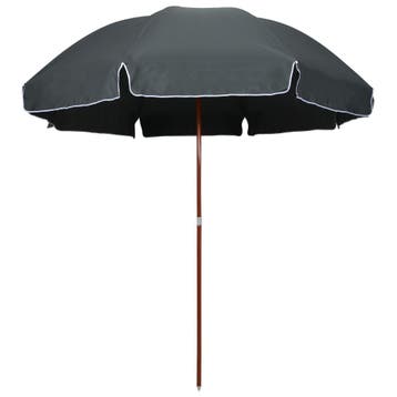 vidaXL Parasol met stalen paal 300 cm antracietkleurig, Verzenden, Nieuw