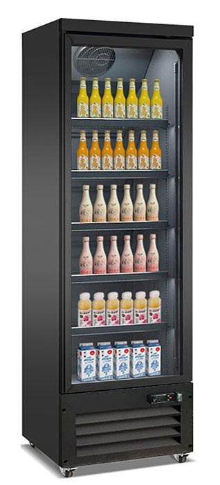 Koelkast 1 Glasdeur Zwart Ceb-500R Bl, Verzenden