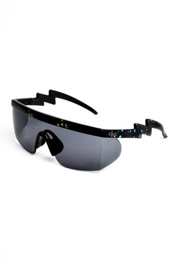 Skibril Zonnebril Zwart Montuur Zwarte Glazen Foute Ski Bril, Ophalen of Verzenden, Nieuw