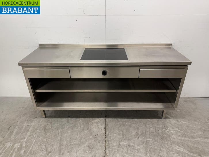 Table de travail en acier inoxydable avec plaque à induction, Articles professionnels, Horeca | Autre, Envoi