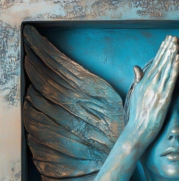 CREATIVE_HUB - Verdigris Angel Praying