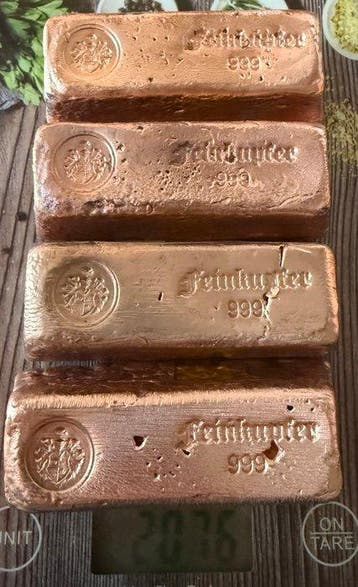 2076 Gramm - Koper - Edelmetalle Deutschland - Verzegeld met