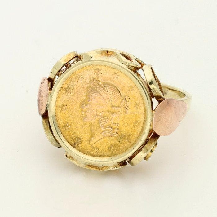 Ring - 14 karaat Geel goud, Handtassen en Accessoires, Ringen