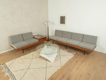 Sofa - Teak - Zitgroep uit de jaren zestig - tweedelige bank