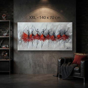 Monika Spiewak - Dancing - Oil Painting Stretched On The