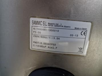 Sammic aardappelschrapmachine potato peeler PI-20, Ophalen of Verzenden, Nieuw in verpakking