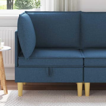 vidaXL Sofa met opslag Stof, Huis en Inrichting, Zetels | Zetels, Verzenden, Nieuw