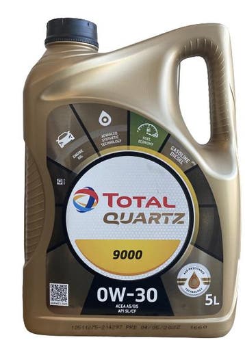 Total Quartz 9000 0W30 5 Liter, Ophalen of Verzenden