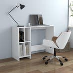 vidaXL Bureau 102,5x35x75 cm bewerkt hout wit, Verzenden