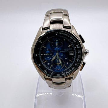 Seiko - WIRED Chronograph Titanium Blue Dial - Zonder