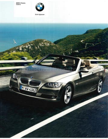 2009 BMW 3 SERIE CABRIOLET BROCHURE NEDERLANDS, Nieuw