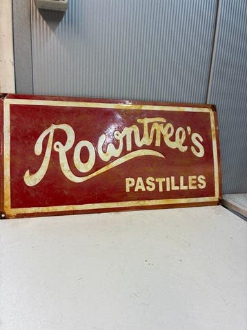 Vintage Rowntree’s Pastilles enamel advertising sign –