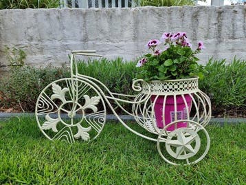Pot de fleurs - Métal, Fer - Pot de fleurs pour vélo