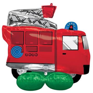 Helium Ballon Brandweerwagen Standaard Leeg 1,06m, Verzenden