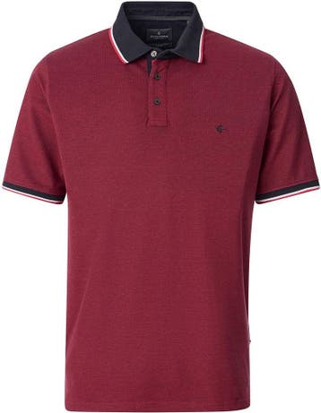 CASAMODA Polo Piqué Contrast Rood maat Maat 52/54 (L) Heren, Kleding | Heren, Polo's, Maat 52/54 (L), CASAMODA, Verzenden, Nieuw