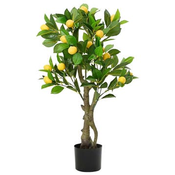 vidaXL Kunstcitroenboom 234 blaadjes 90 cm groen, Verzenden