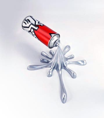 2FAST - Chrome Heart Splash Can Sculpture