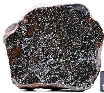 NWA 15468 OC4-smeltbreccie. Dit is één van de zes