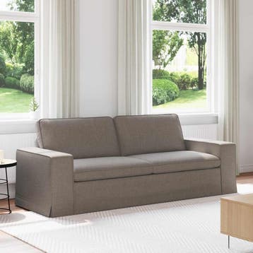 vidaXL bank / zetel Taupe 222 x 80 x 82 cm Stof, Verzenden, Nieuw