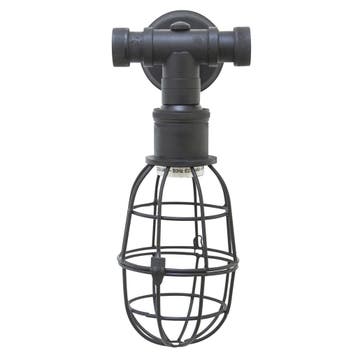 Wandlampen Messing Wandlamp Sandford Antiek Zwart, Huis en Inrichting, Lampen | Wandlampen, Verzenden, Nieuw, Overige materialen