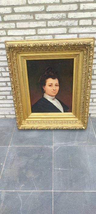 Europese school (XIX) - Portret van een adelijke dame, Antiek en Kunst