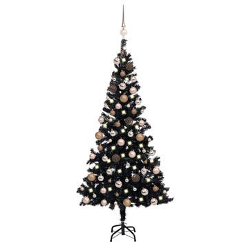 vidaXL Kunstkerstboom met verlichting en kerstballen 180 cm, Verzenden