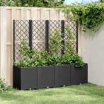 vidaXL Plantenbak met latwerk 160x40x140 cm polypropeen, Verzenden, Nieuw