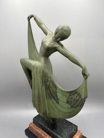 André GILBERT - sculptuur, Danseuse aux drapés - 36 cm -