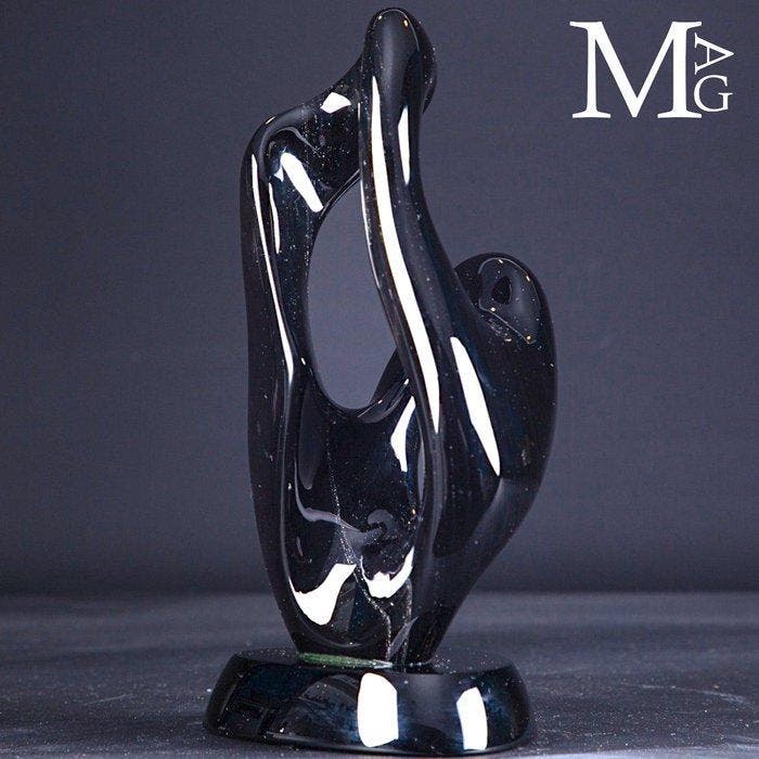 Echt uniek exemplaar - Regenboog-obsidiaansculptuur - Een, Antiek en Kunst, Curiosa en Brocante