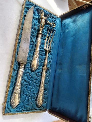 Ménagère (3) - Argent - Ensemble au gigot, Antiquités & Art