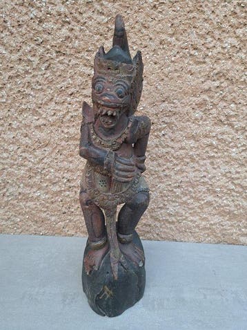 Balinéz mitológiai alak-templomrz RAKSHASA - Snijwerk -