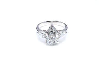Ring - 14 karaat Witgoud - 4.01ct. tw. Diamant (Natuurlijk)