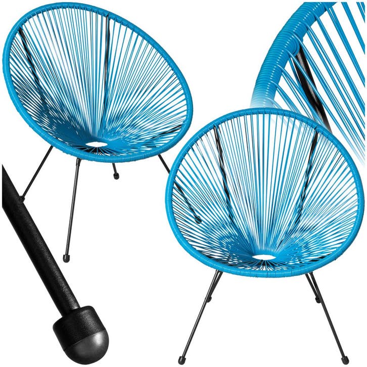 2 tuinstoelen Santana in Acapulco-design - blauw, Jardin & Terrasse, Jardin & Terrasse Autre, Envoi