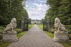 Beeld, XXL Gate Keepers - Lions with Base - 180 cm - beton -