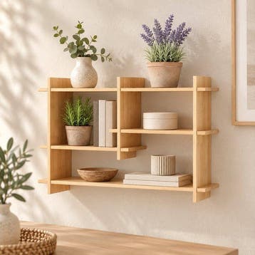 Étagère - Bambou - design asymétrique