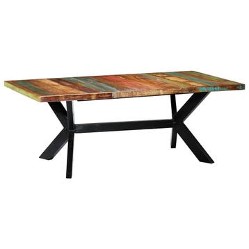 vidaXL Eettafel 200x100x75 cm massief gerecycled hout, Verzenden