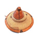 Leer en gevlochten stro - Fulani - Mali (Zonder