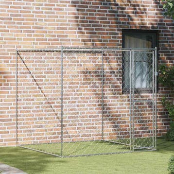 vidaXL Hondenbench Zilver 200 x 200 x 200 cm Gegevens staal, Verzenden
