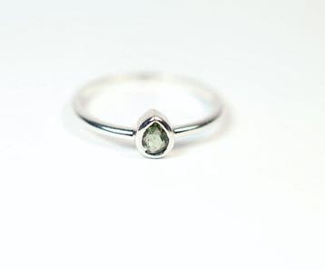 ring Moldaviet / facetgeslepen / nieuw - 1.18 g - (1)