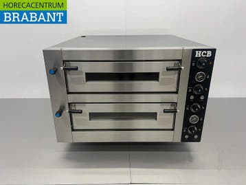 HCB RVS Pizzaoven 2 x 6 pizzas 34 cm doorsnede 400V Horeca, Ophalen of Verzenden