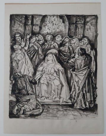 Giuseppe Ravanelli (1887-1956) - Studio finale per affresco