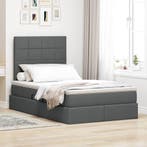 vidaXL Opslag bed met matras met matras Donkergrijs 120 x, Huis en Inrichting, Slaapkamer | Bedden, Verzenden, Nieuw