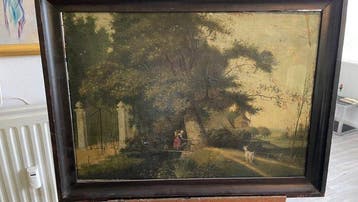 Franse school (19/de eeuw - oilpanting on canvas) - Over de, Antiek en Kunst