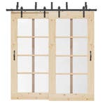 vidaXL Doos met onderdelen voor schuifdeur 213,5 cm staal, Doe-het-zelf en Bouw, Hang- en Sluitwerk, Verzenden, Nieuw