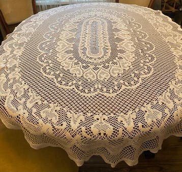 Nappe - 195 cm - 140 cm - Fait main, Antiquités & Art