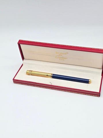 Cartier - Pluma estilografica cartier trinity blue and gold, Verzamelen, Pennenverzamelingen, Nieuw