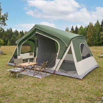 vidaXL Huisje Tent met dak Groen 480 x 273 x 205 cm, Caravans en Kamperen, Verzenden, Nieuw