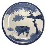 Bord - Japanese Arita Blue and White Porcelain Plate with