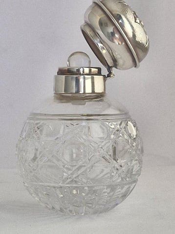 Parfumfles - .925 zilver - Sterling zilver / Kristal