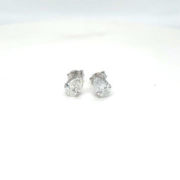 Zonder minimumprijs - Oorbellen - 14 karaat Witgoud -, Bijoux, Sacs & Beauté, Boucles d'oreilles